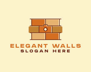 Photography Camera Brick Wall  logo design