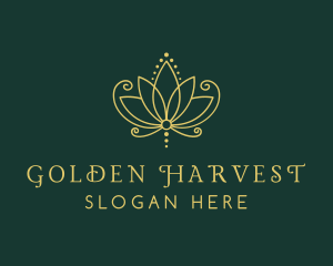 Golden Lotus Spa logo design