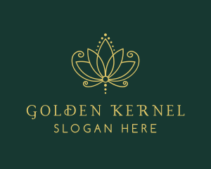 Golden Lotus Spa logo design