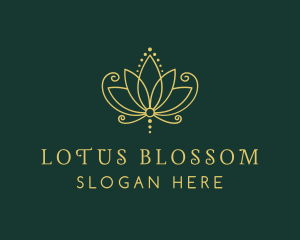 Golden Lotus Spa logo design