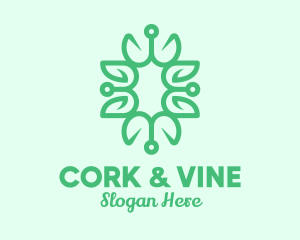 Traditional Vine Plant logo design