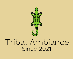 Tribal Iguana Lizard  logo design