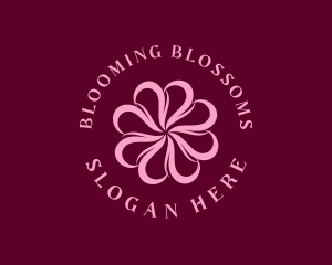 Floral Swirl Bloom logo design