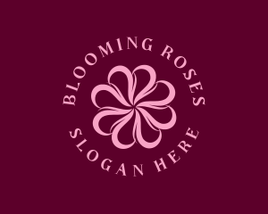 Floral Swirl Bloom logo design