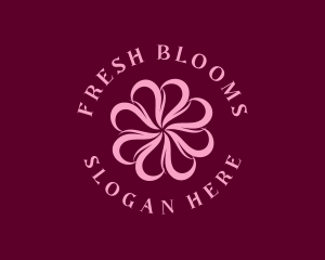 Floral Swirl Bloom logo design