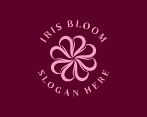 Floral Swirl Bloom logo design