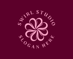 Floral Swirl Bloom logo design