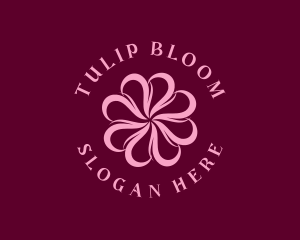 Floral Swirl Bloom logo design