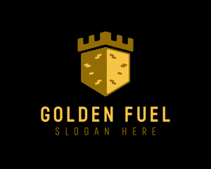 Golden Castle Tower logo design