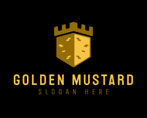 Golden Castle Tower logo design