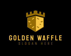 Golden Castle Tower logo design