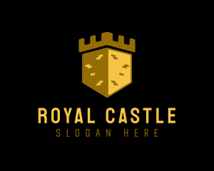 Golden Castle Tower logo design