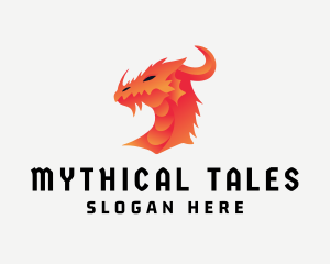 Mythical Dragon Creature logo design