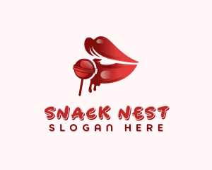 Lollipop Sexy Lips logo design