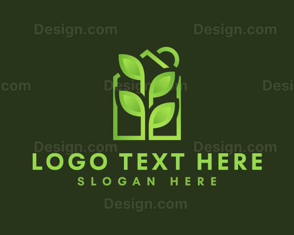 Gradient Greenhouse Plant Logo