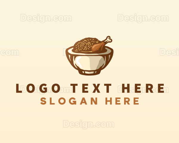 Indian Chicken Biryani Bowl Logo