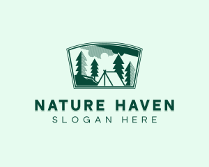 Pine Forest Camping logo design