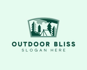 Pine Forest Camping logo design