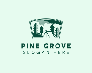 Pine Forest Camping logo design