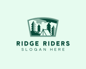 Pine Forest Camping logo design