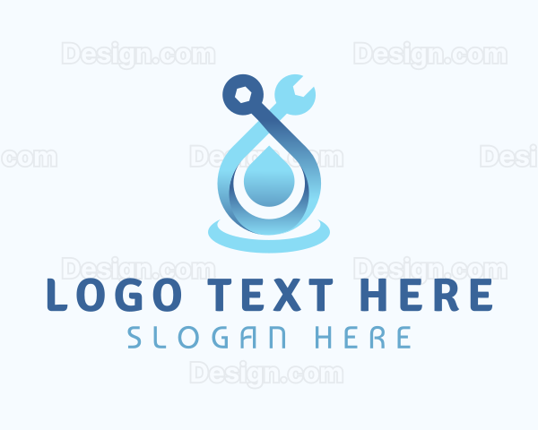 Gradient Water Wrench Logo