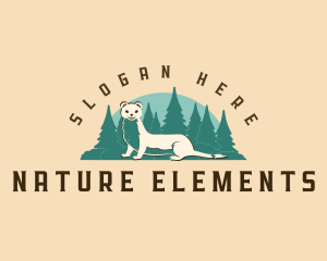 Weasel Nature Wildlife logo design