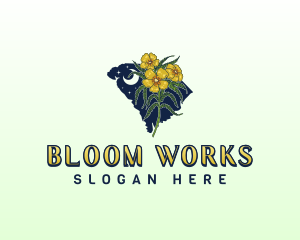 South Carolina Flower logo design