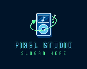 Digital Music Pixel logo design