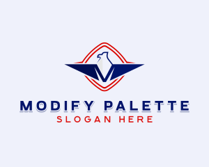 Patriotic Eagle Letter M logo design