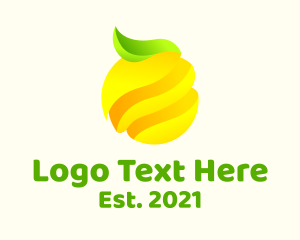 Minimalist Lemon Fruit logo