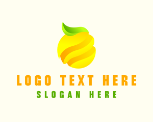 Minimalist Lemon Fruit logo