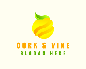 Minimalist Lemon Fruit logo design