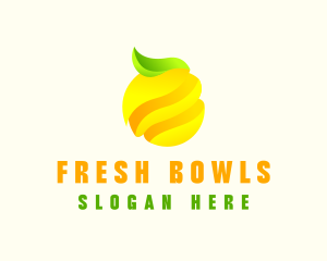 Minimalist Lemon Fruit logo design