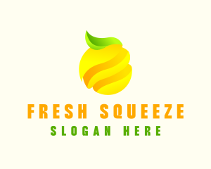 Minimalist Lemon Fruit logo design