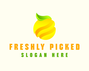 Minimalist Lemon Fruit logo design