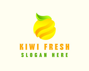 Minimalist Lemon Fruit logo design