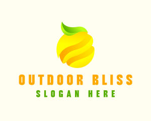 Minimalist Lemon Fruit logo design