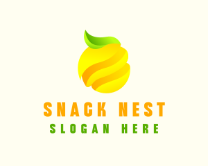 Minimalist Lemon Fruit logo design