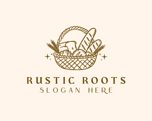 Rustic Bread Basket logo design