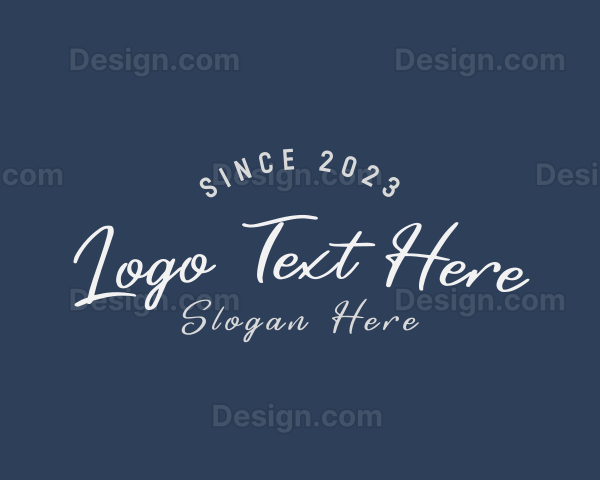 Cursive Business Craft Logo