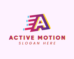 Speedy Letter A Motion Business logo design