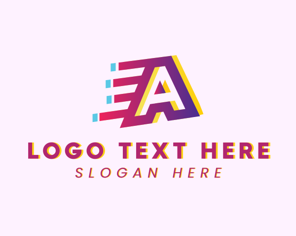 Speedy Letter A Motion Business logo