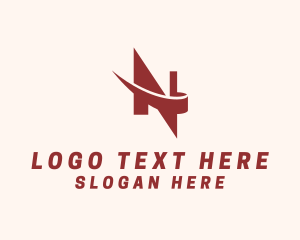 Logistics Courier Swoosh Letter N logo