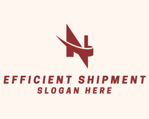 Logistics Courier Swoosh Letter N logo