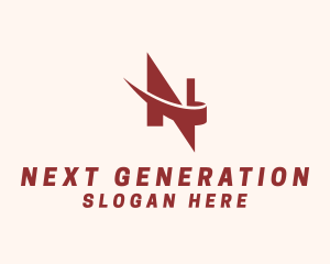 Logistics Courier Swoosh Letter N logo design