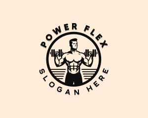 Dumbbell Weightlifter Muscular logo