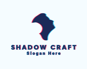 Male Silhouette Glitch logo