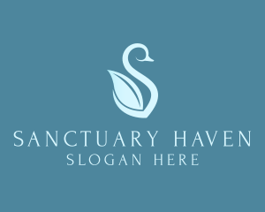 Organic Swan Letter S logo design