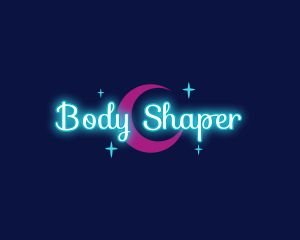 Neon Moonlight Night logo design