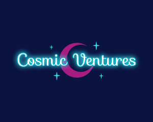 Neon Moonlight Night logo design